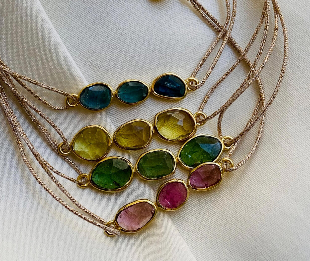 Elegant gold jewelry and accessories in a Korčula concept store